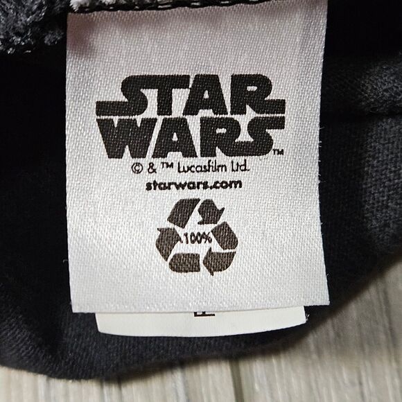 Disney Star Wars Princess Leia Tsum Tsum Womens XL Black T Shirt Yellow Splatter - Picture 4 of 5